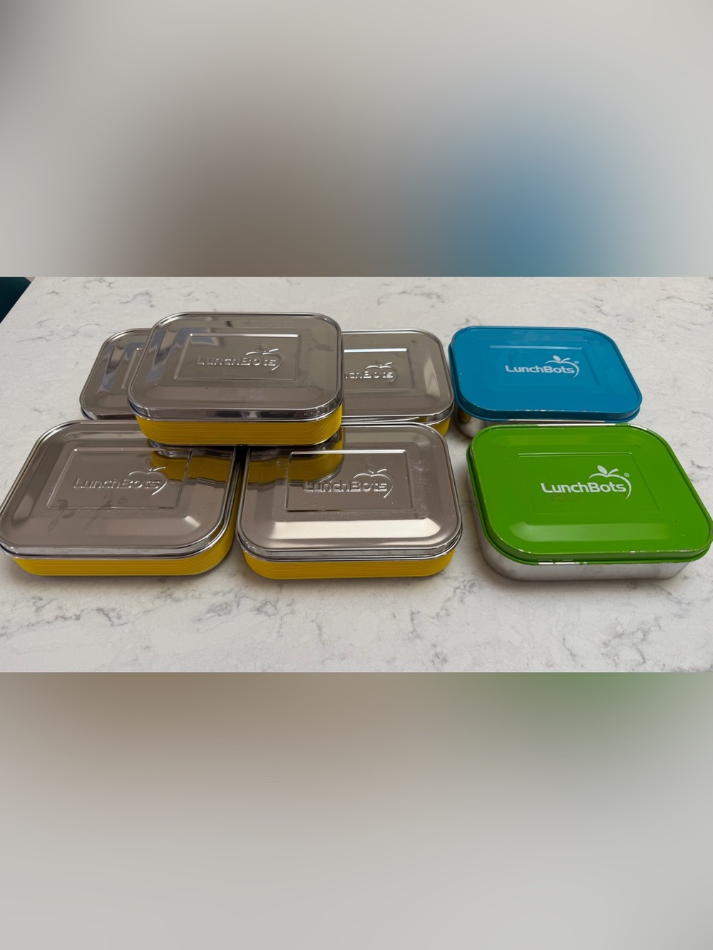 7 LunchBots Stainless Steel Bento Containers